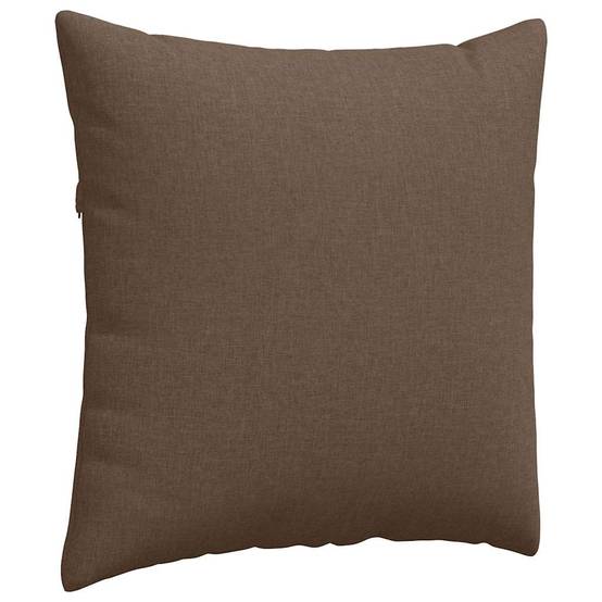 Paire de Coussins de Sofa en Tissu Doux Housse Amovible avec Zip pour Salon Marron 60x60 cm – ComfortXL Outdoor Living - Image 5