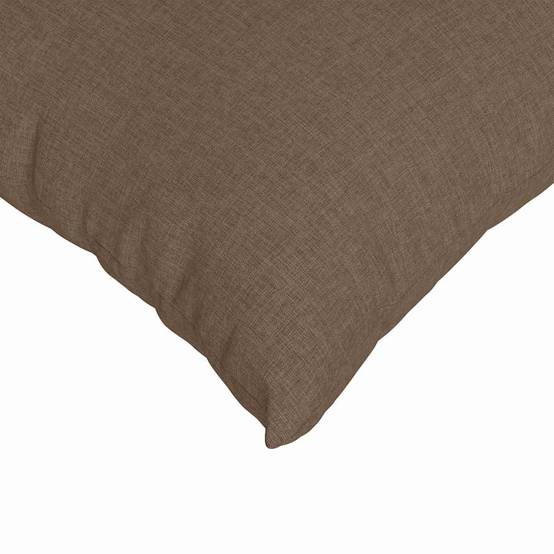 Paire de Coussins de Sofa en Tissu Doux Housse Amovible avec Zip pour Salon Marron 60x60 cm – ComfortXL Outdoor Living - Image 7