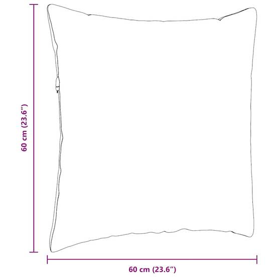 Paire de Coussins de Sofa en Tissu Doux Housse Amovible avec Zip pour Salon Marron 60x60 cm – ComfortXL Outdoor Living - Image 9