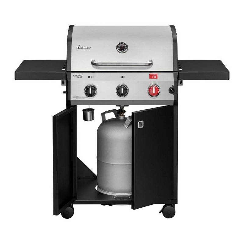 Barbecue Chicago Next 3R Turbo - ENDERS - 3 brûleurs dont 1 Turbo Zone - Grille Switch Grid, 60x42 cm - Tablettes - 10,6 kW - Image 4