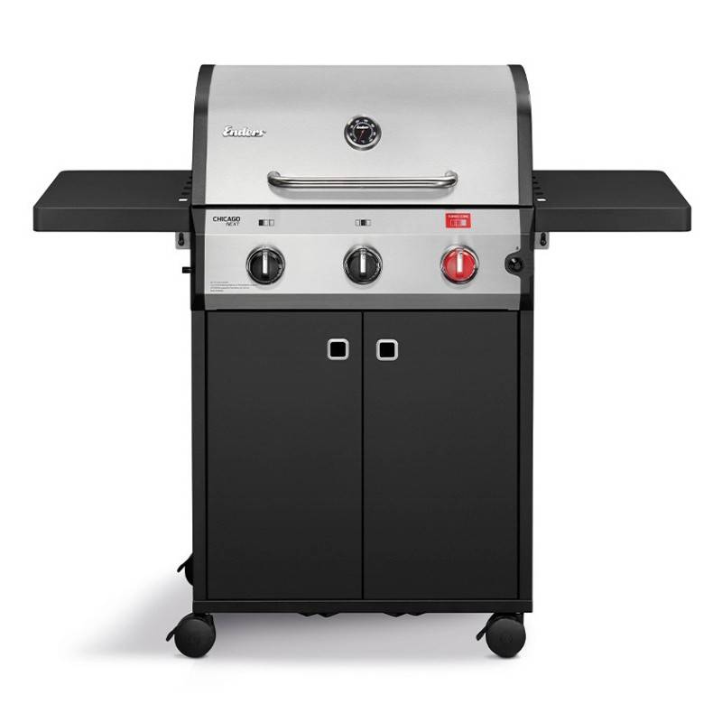 Barbecue Chicago Next 3R Turbo - ENDERS - 3 brûleurs dont 1 Turbo Zone - Grille Switch Grid, 60x42 cm - Tablettes - 10,6 kW - Image 3