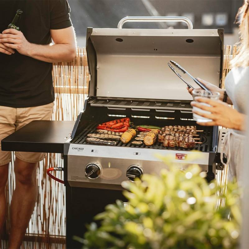 Barbecue Chicago Next 3R Turbo - ENDERS - 3 brûleurs dont 1 Turbo Zone - Grille Switch Grid, 60x42 cm - Tablettes - 10,6 kW - Image 8