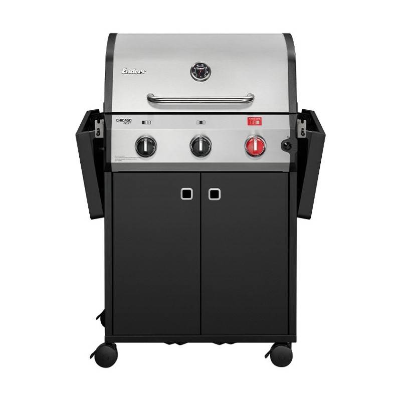 Barbecue Chicago Next 3R Turbo - ENDERS - 3 brûleurs dont 1 Turbo Zone - Grille Switch Grid, 60x42 cm - Tablettes - 10,6 kW - Image 2