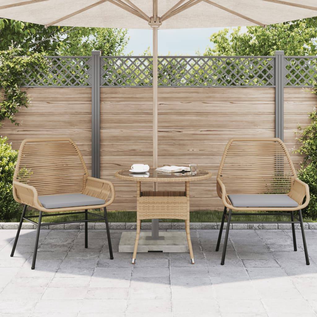 Chaise bois composite 2 places rotin marron 57 x 60 x 86 cm - Prolenta premium p393.8 - Image 3