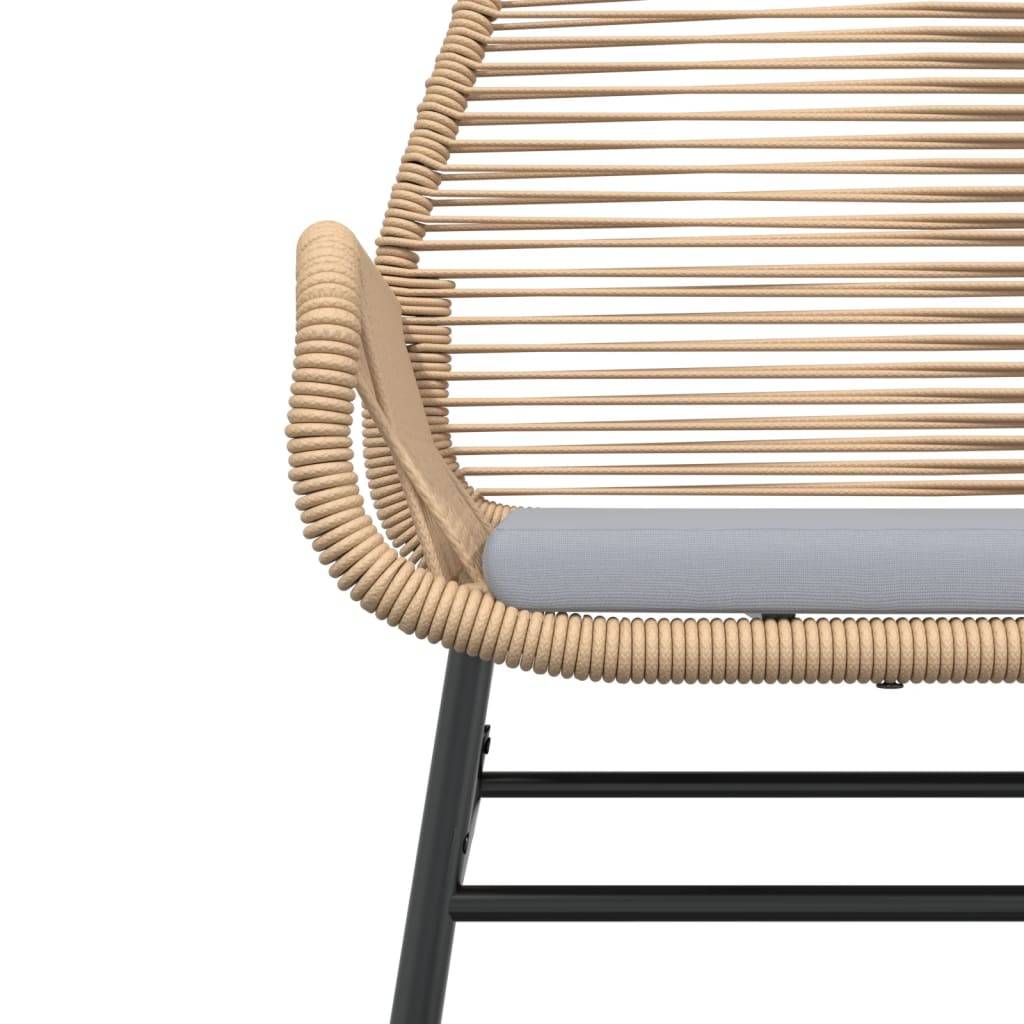 Chaise bois composite 2 places rotin marron 57 x 60 x 86 cm - Prolenta premium p393.8 - Image 8