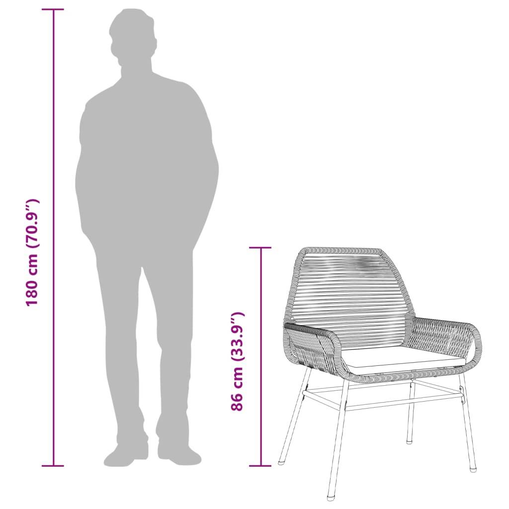 Chaise bois composite 2 places rotin marron  57 x 60 x 86 cm  - Prolenta premium  p393.8 - Image 10