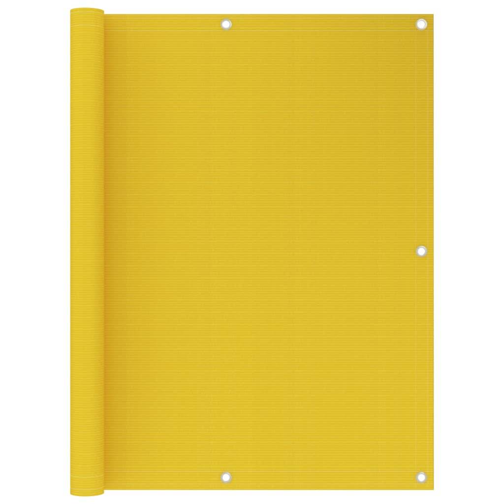Helloshop26 - Écran de balcon brise pare vue protection confidentialité 120 x 600 cm PEHD jaune - Image 1
