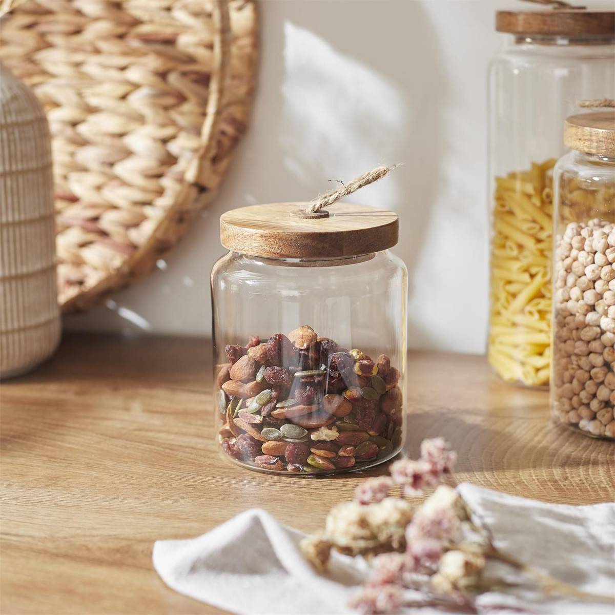 The Home Deco Factory - Bocal de Conservation "Acacia" 0,55L Transparent - Image 3