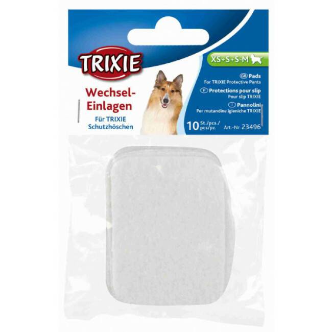 Trixie - Serviettes absorbantes pour slip de protection pour chien Trixie Lot de 10 - XS, S, S/M
