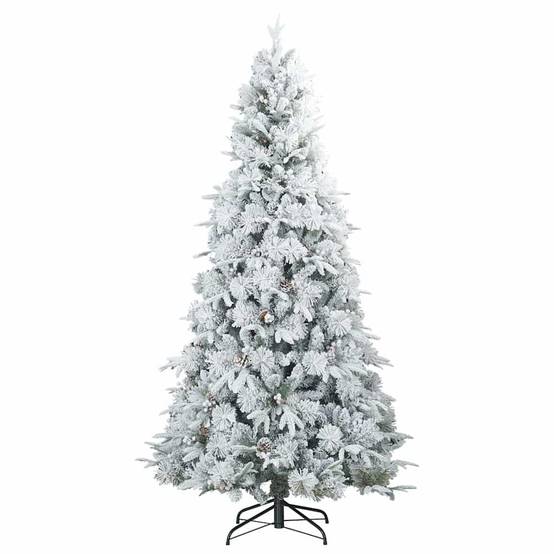 Sapin de Noël | Arbre de Noël Artificiel à Branches Articulées Blanc 210 cm Maison Chic - Image 5