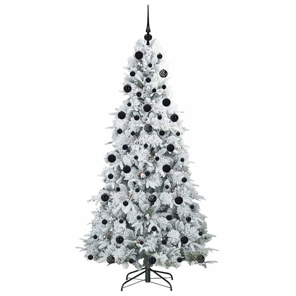 Sapin de Noël | Arbre de Noël Artificiel à Branches Articulées Blanc 210 cm Maison Chic - Image 4