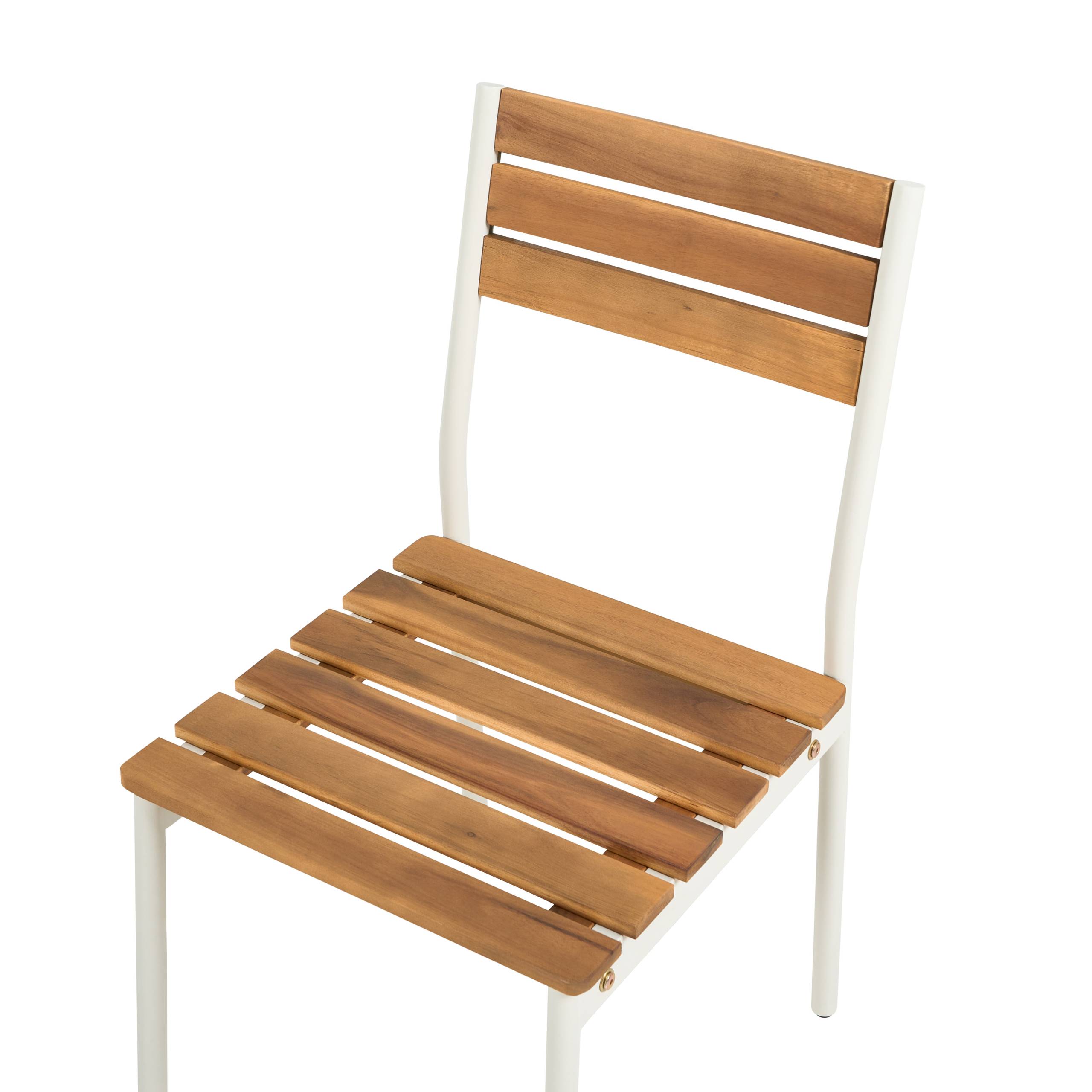 Beliani - Chaise de salle à manger Acacia Marron CORRICELLA - 47x54x90- Beliani - Image 4
