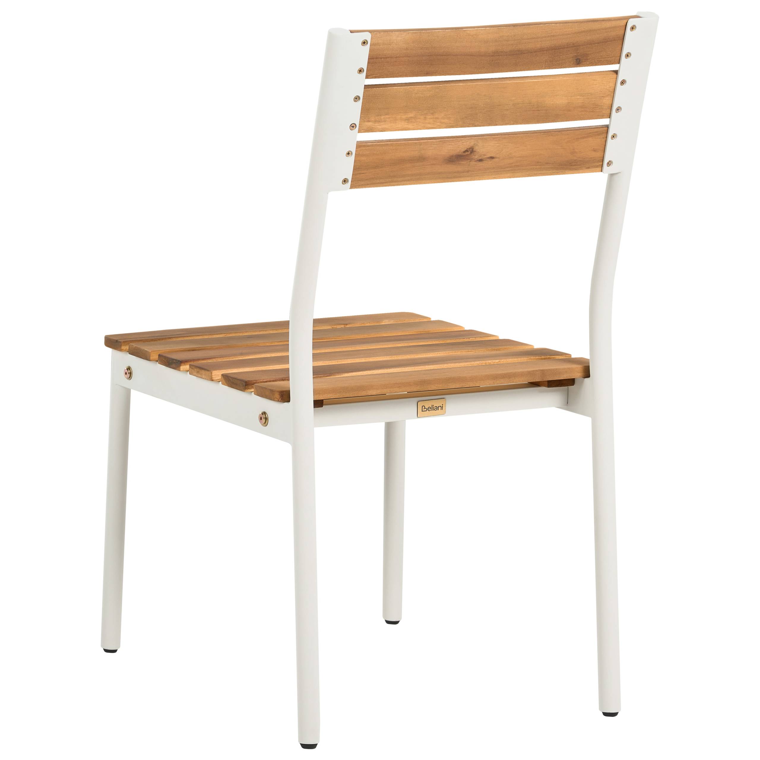Beliani - Chaise de salle à manger Acacia Marron CORRICELLA - 47x54x90- Beliani - Image 3