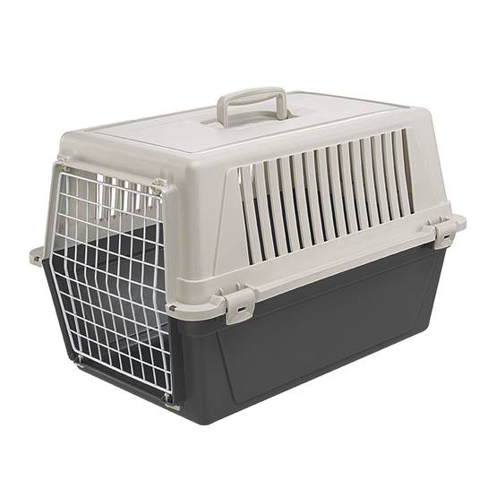 Ferplast - Ferplast Caisse de Transport Chat, Cage de Transport pour Chiens Petits Moyens et Chats jusqu'à 15 Kg, Porte en Fer Plastifié, Fentes d'aération, 40 x - Image 1