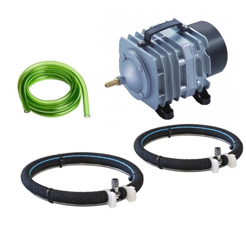 Set aération 2 Diffuseurs Poreux 31 cm pour bassin de jardin de max. 4 m³