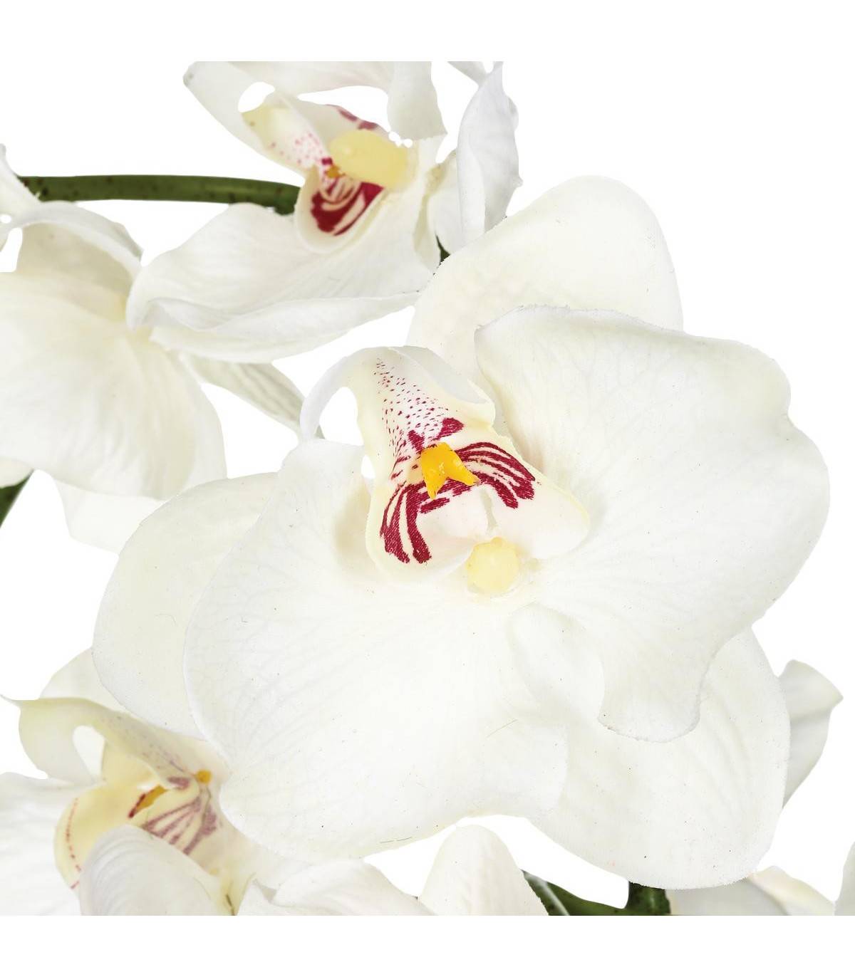 Composition florale d'Orchidées artificielles Vase en Céramique H 40 cm - Image 2