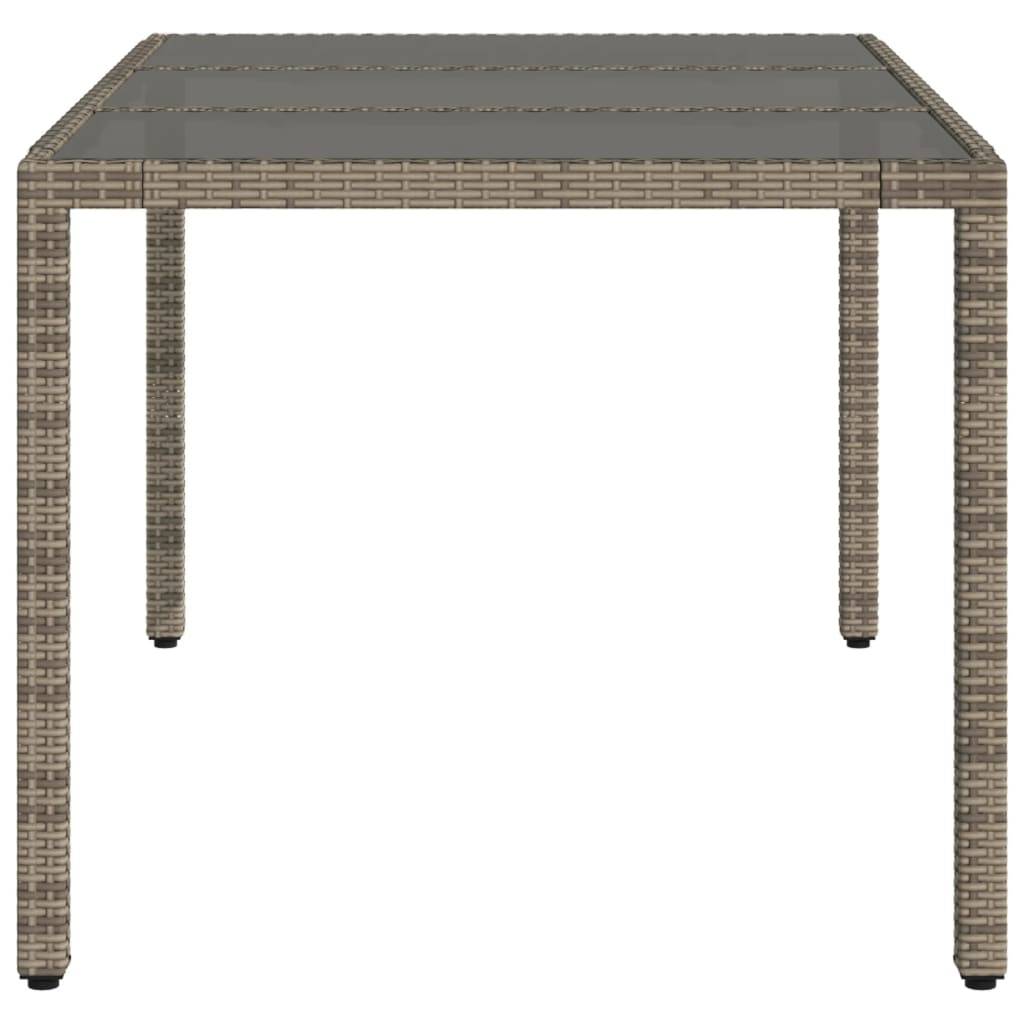 ComfortXL - Table de Jardin 150x90cm en Résine Tressée Grise, Plateau en Verre Trempé pour 6 Convives – ComfortXL Outdoor Living - Image 5