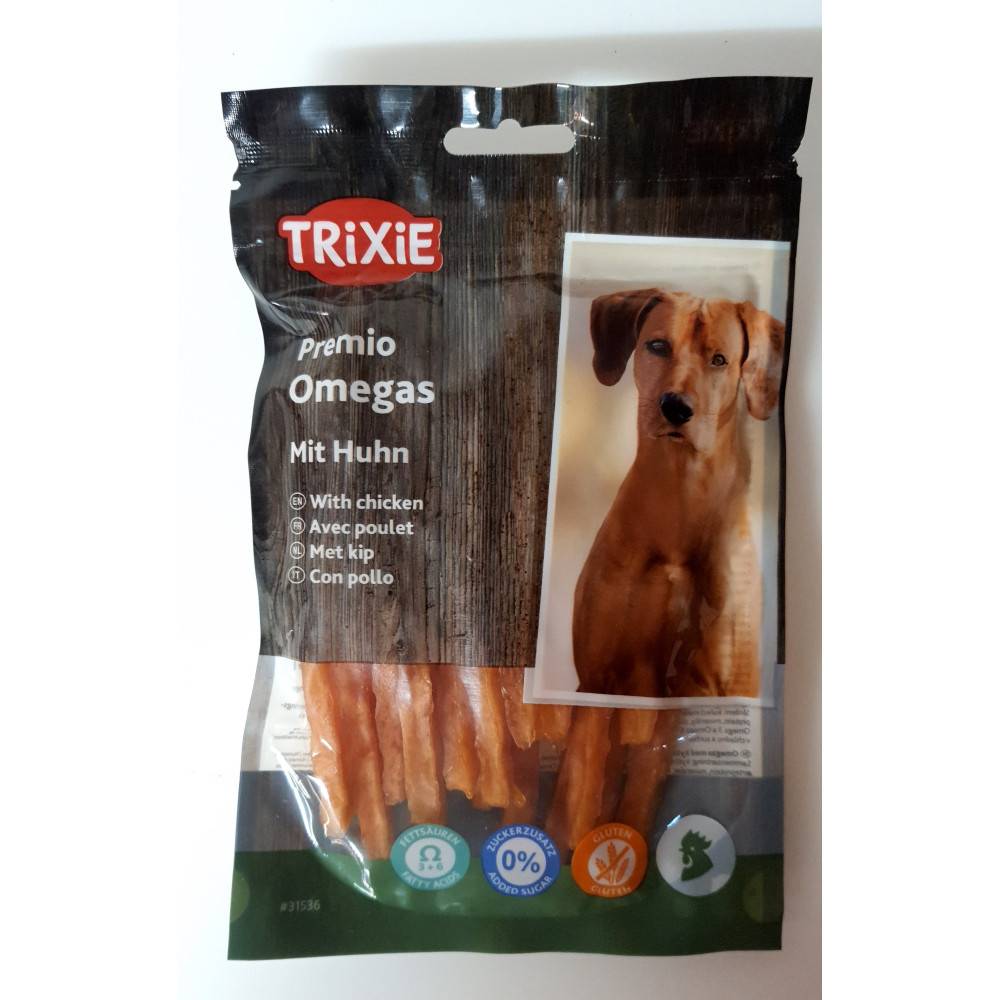 Trixie - Trixie - Friandise au poulet  sachet de 100 gr  OMEGA Stripes pour chien - Image 1
