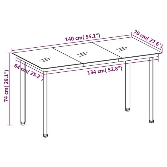 Salon de Jardin 6P 140cm Rotin PVC avec Coussins Gris – ComfortXL Outdoor Living - Image 7