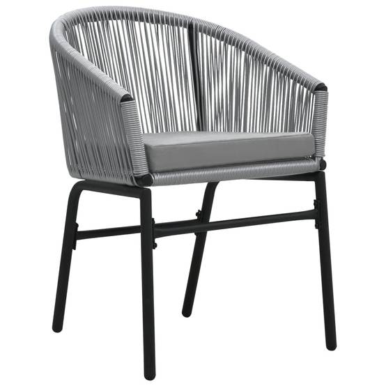 Salon de Jardin 6P 140cm Rotin PVC avec Coussins Gris – ComfortXL Outdoor Living - Image 4