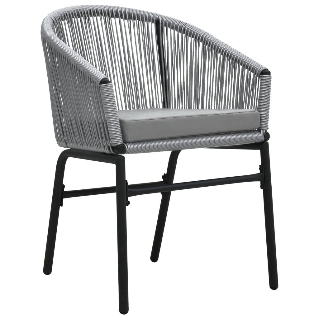 Salon de Jardin 6P 140cm Rotin PVC avec Coussins Gris – ComfortXL Outdoor Living - Image 4