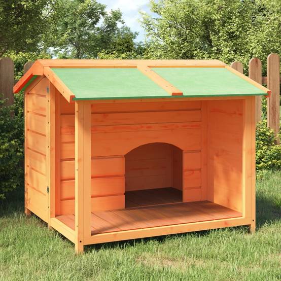 Niche pour chien bois de pin marron 96 x 87 x 80.5 cm - PANGIVO - Image 1