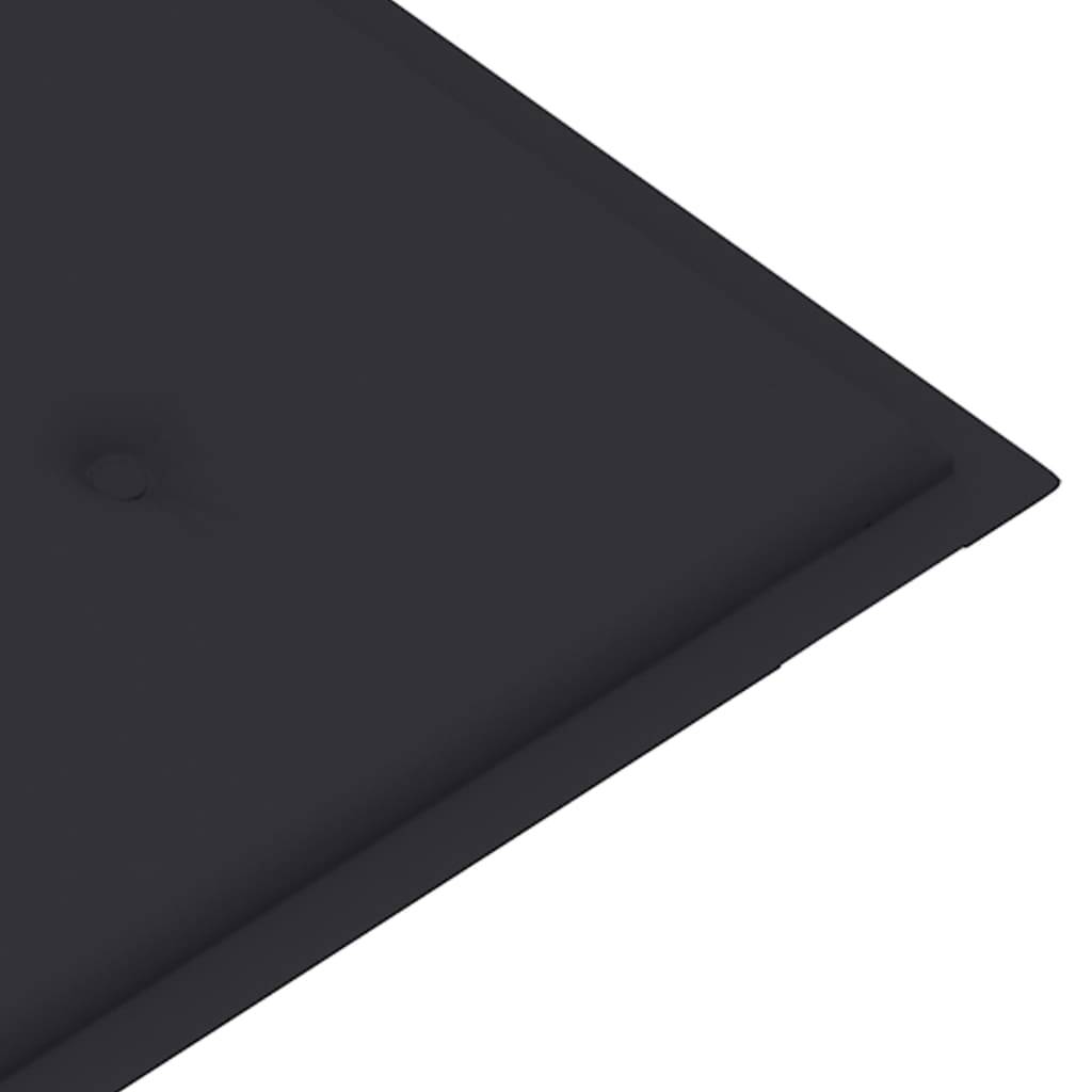 Helloshop26 - Banc de jardin meuble de patio d'extérieur terrasse avec coussin anthracite 120 x 51,5 x 84 cm bois de teck massif - Image 7