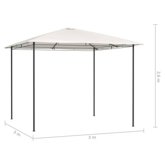 Tonnelle de Fête Acier Abri de Jardin pour Barbecue Pique-nique Crème 3x3 m – ComfortXL Outdoor Living - Image 4