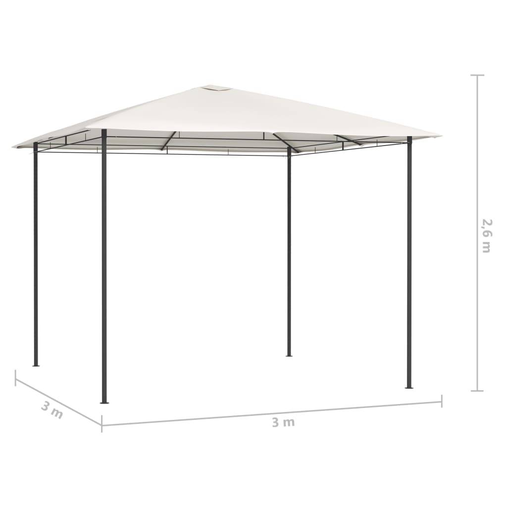 Tonnelle de Fête Acier Abri de Jardin pour Barbecue Pique-nique Crème 3x3 m – ComfortXL Outdoor Living - Image 4