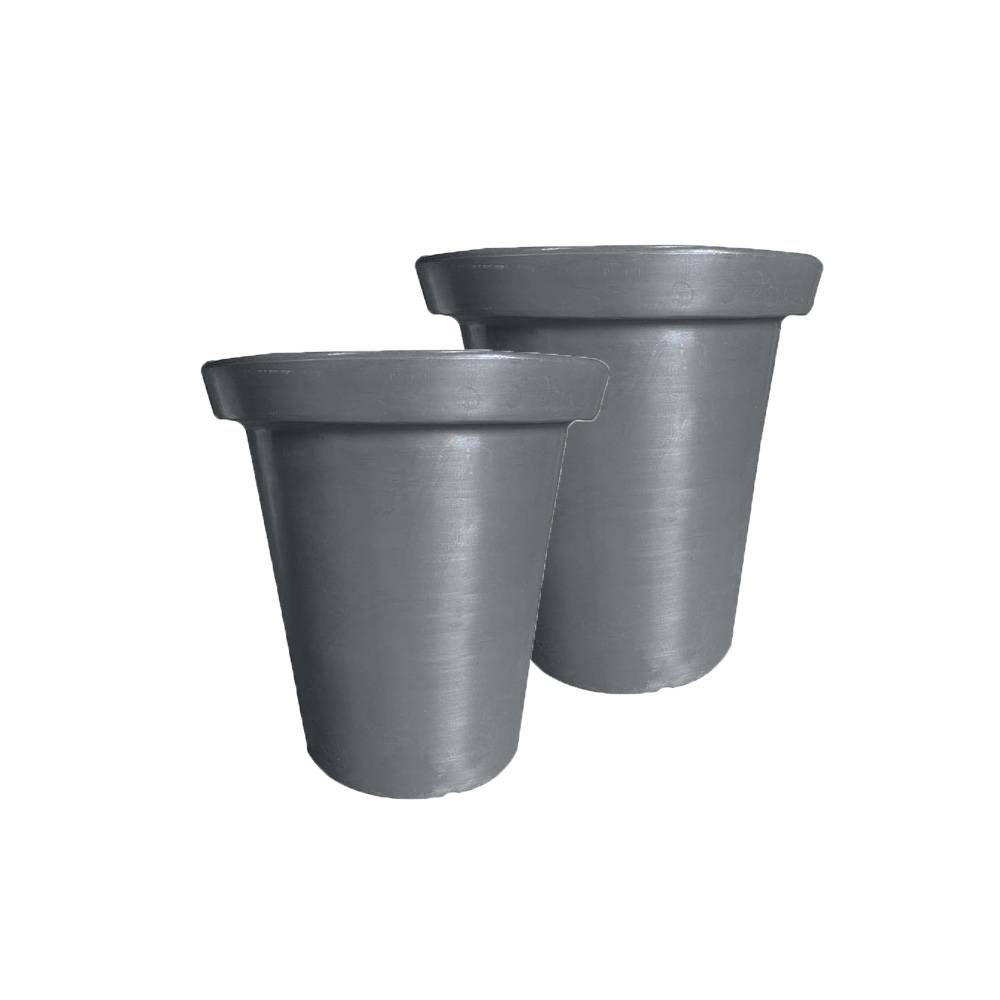 Pot de fleurs rond xxl delight 760l-lot de 2 - plast'up rotomoulage - Image 1
