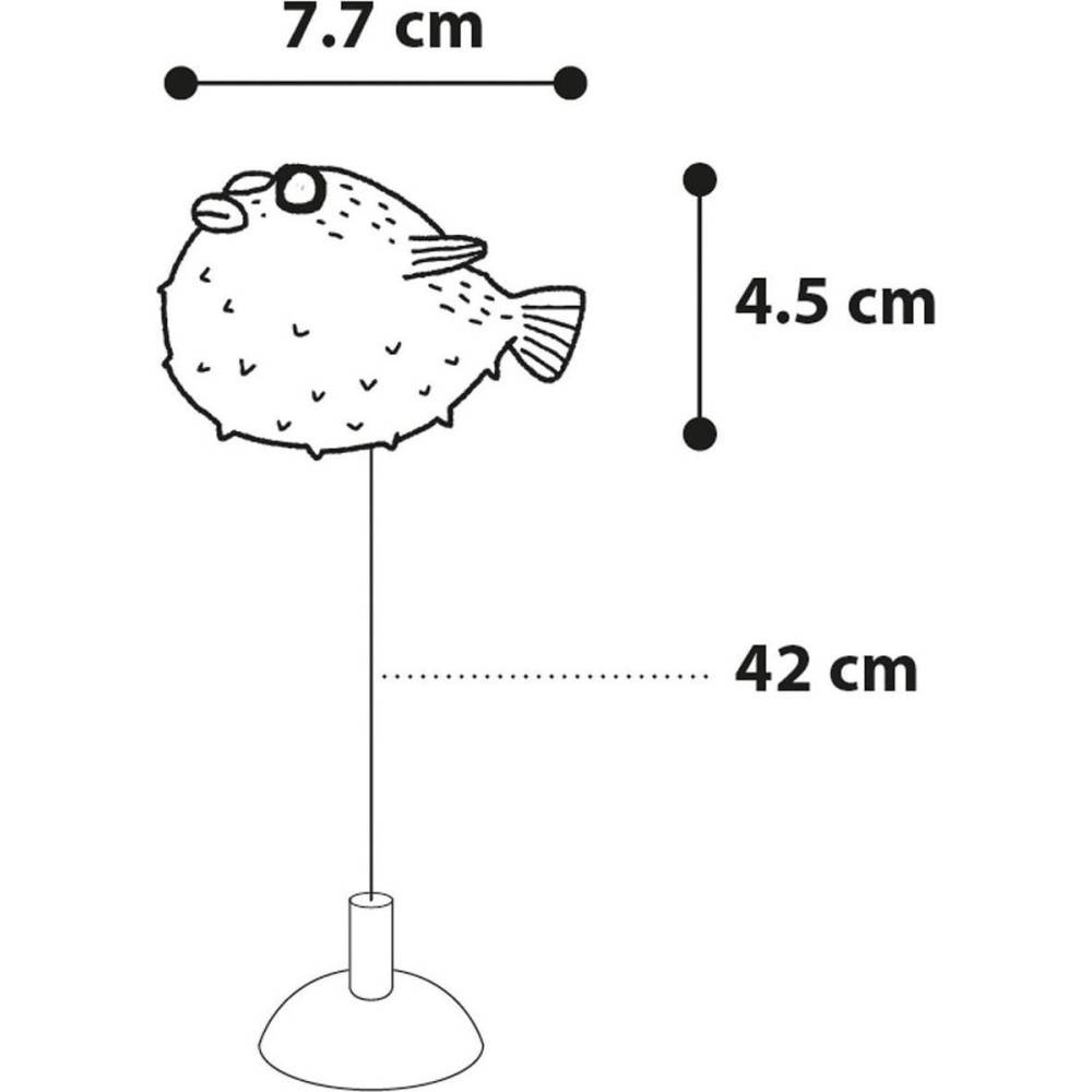 1 Poisson globe fluo decoration aquarium 8 cm x 4.5 cm couleur aleatoire - Image 6