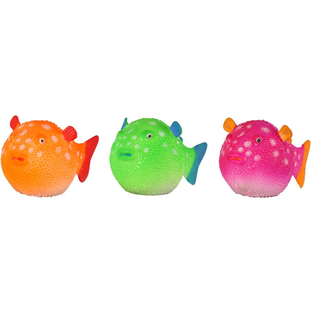 1 Poisson globe fluo decoration aquarium 8 cm x 4.5 cm couleur aleatoire - Image 4