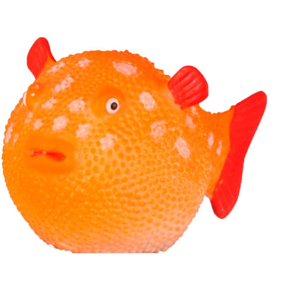 1 Poisson globe fluo decoration aquarium 8 cm x 4.5 cm couleur aleatoire - Image 1