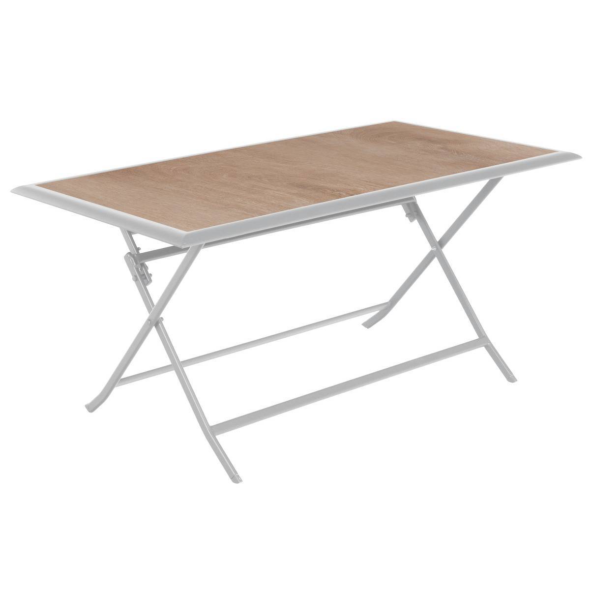 Hesperide - Table de jardin pliante rectangulaire "Azua" houblon & blanc 6 places en aluminium traité époxy Hespéride - Image 2