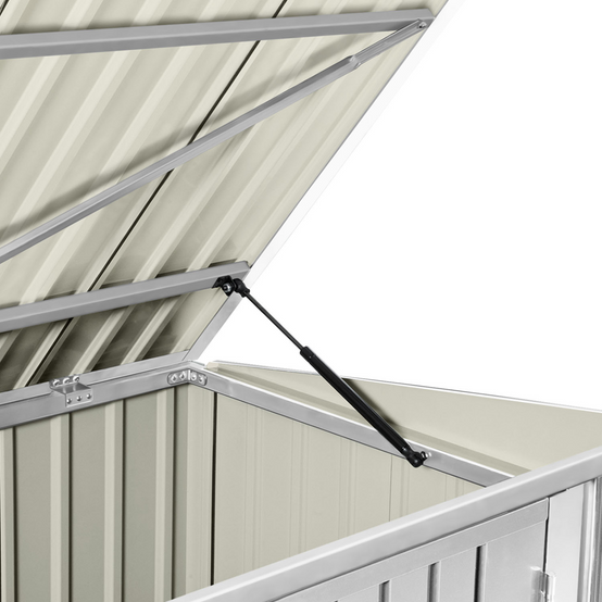 Abri de jardin en métal gris clair verrouillable multi-rangement stockage vélos, outils, poubelles - Image 6