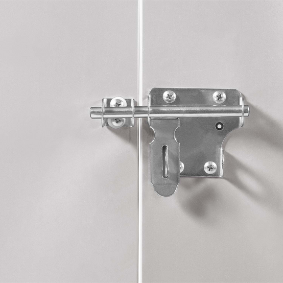 Abri de jardin en métal gris clair verrouillable multi-rangement stockage vélos, outils, poubelles - Image 7