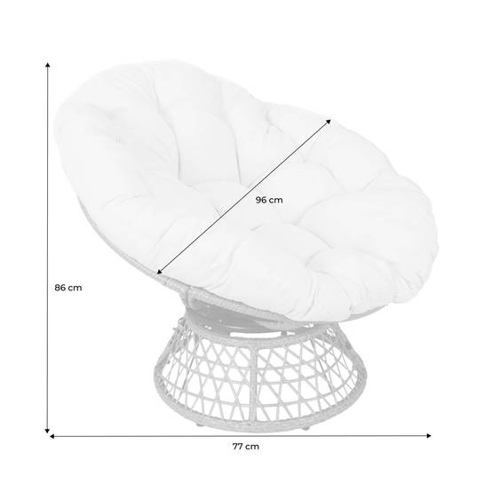 sweeek - Fauteuil papasan polyrotin rotatif. loveuse outdoor/indoor Ø96cm | sweeek - Image 7