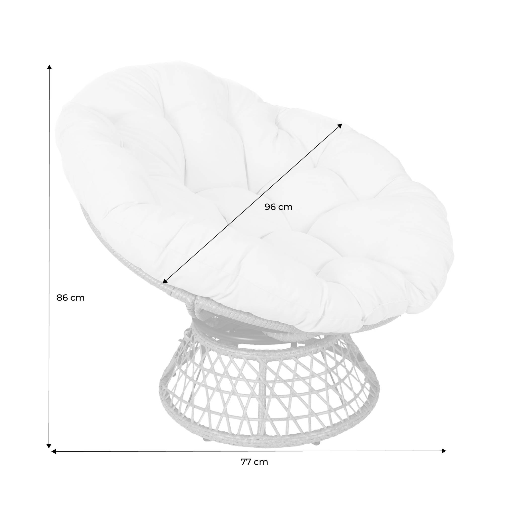 sweeek - Fauteuil papasan polyrotin rotatif. loveuse outdoor/indoor Ø96cm | sweeek - Image 7