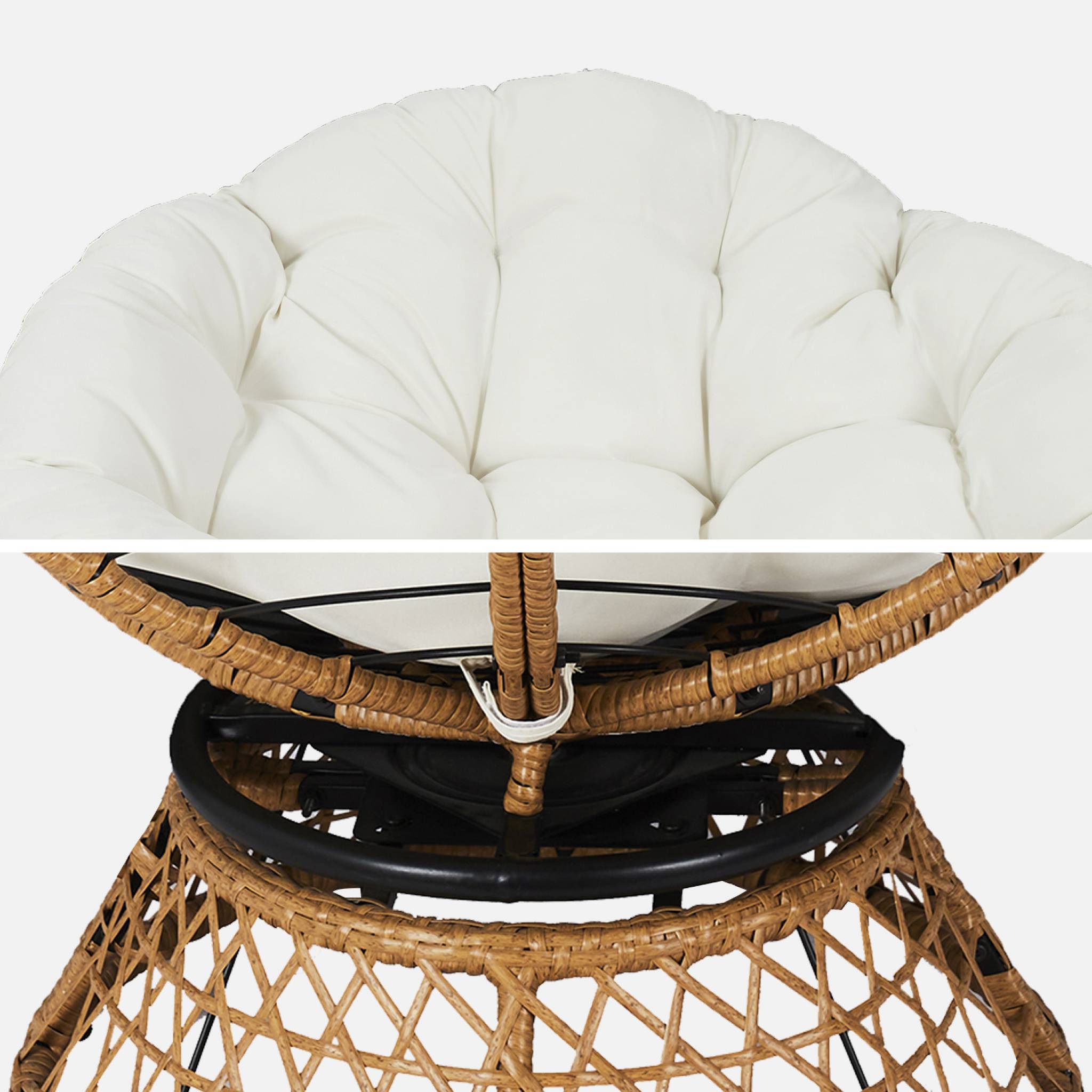 sweeek - Fauteuil papasan polyrotin rotatif. loveuse outdoor/indoor Ø96cm | sweeek - Image 6