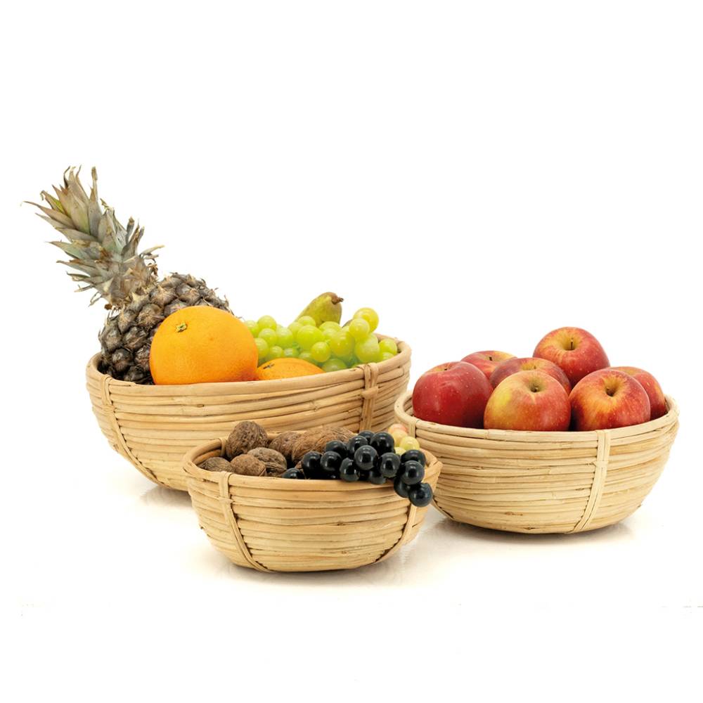 Aubry Gaspard - Corbeilles rondes en rotin naturel (lot de 3) - Image 2