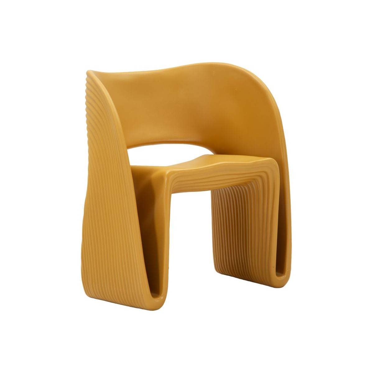 Paris Prix - Chaise de Jardin Design "Sand" 76cm Moutarde - Image 1