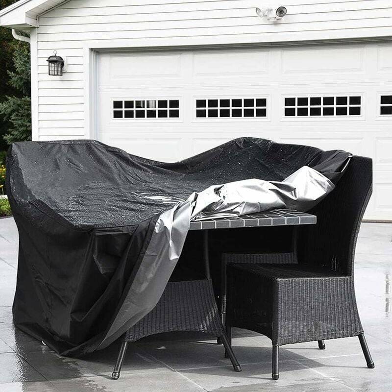 IntiMeg - Housse Salon de Jardin, Housse Table de Jardin 210TD Tissu Oxford Imperméable Anti-UV Bâche Salon de Jardin Housse de Protection pour Tables IntiMeg - Image 5