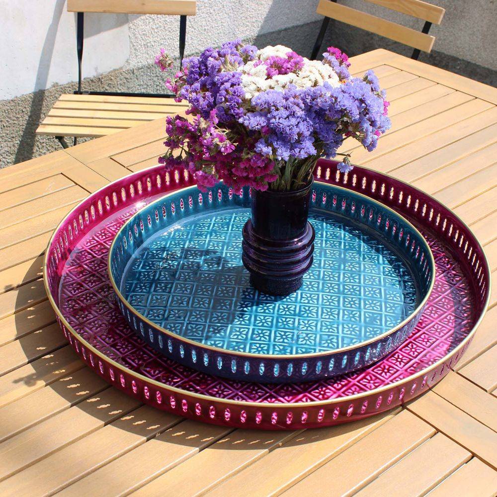 Bazardeluxe - Plateau en métal Jali 45 cm - Image 2