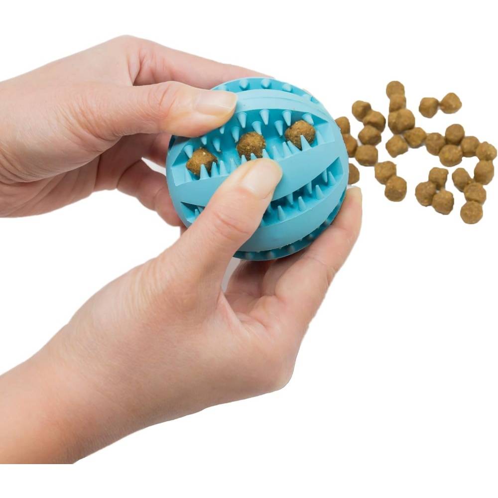 Jouet distributeur croquettes pour chien - 2 boules interactives - Stimulation mentale - Indestructible - Living123 - Image 3