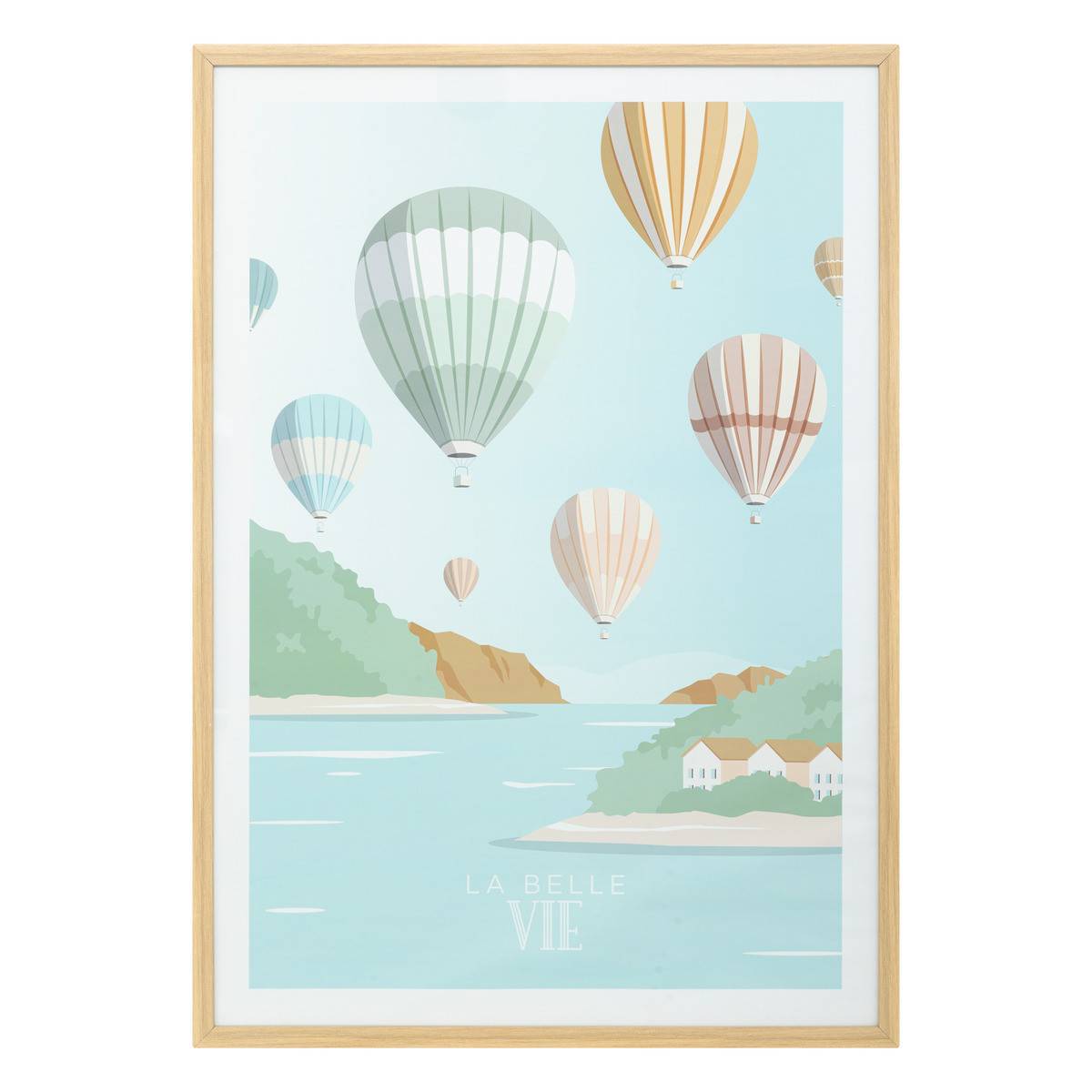 Atmosphera - Affiche encadrée & sous-verre La Belle Vie 50 x 70 cm - Image 1