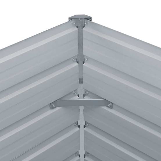 Jardinière Acier galvanisé Anthracite 160 x 80 x 45 cm - PANGIVO - Image 6