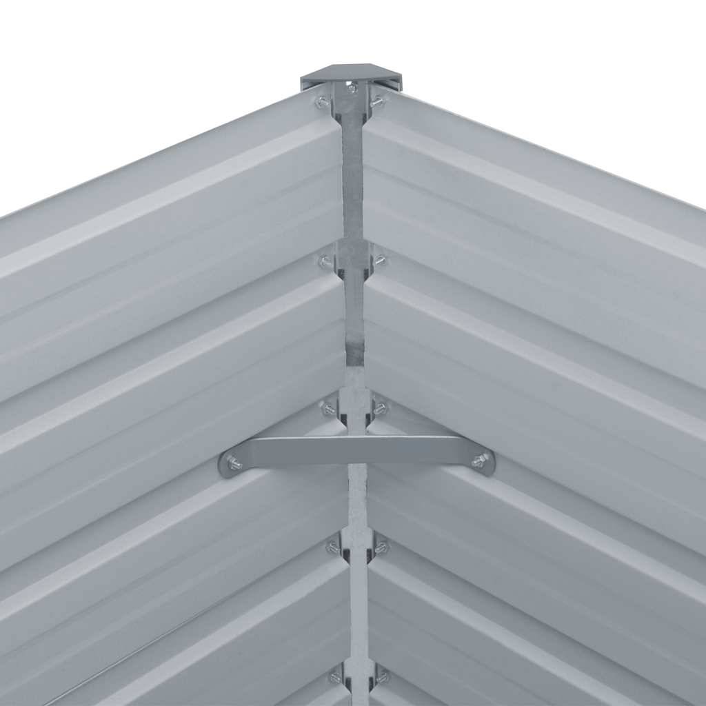Jardinière Acier galvanisé Anthracite 160 x 80 x 45 cm - PANGIVO - Image 6