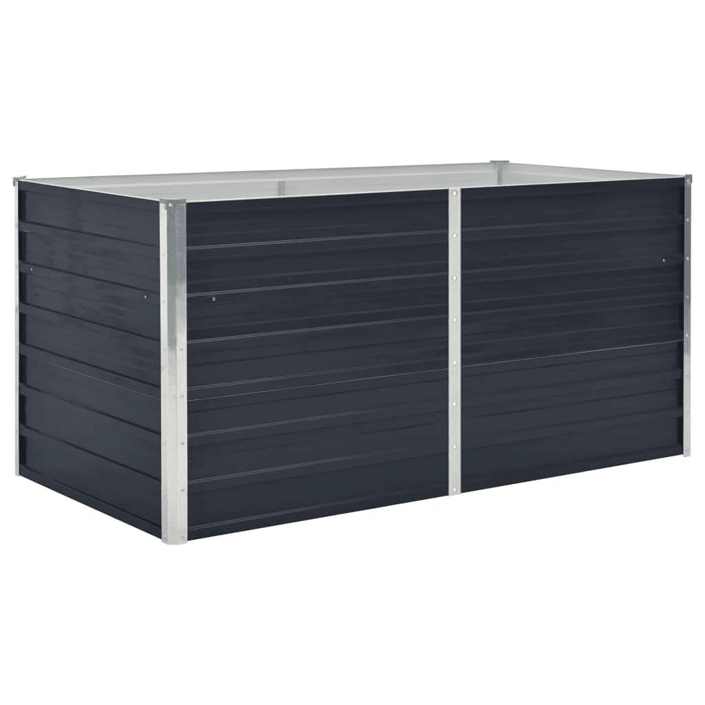 Jardinière Acier galvanisé Anthracite 160 x 80 x 45 cm - PANGIVO - Image 2