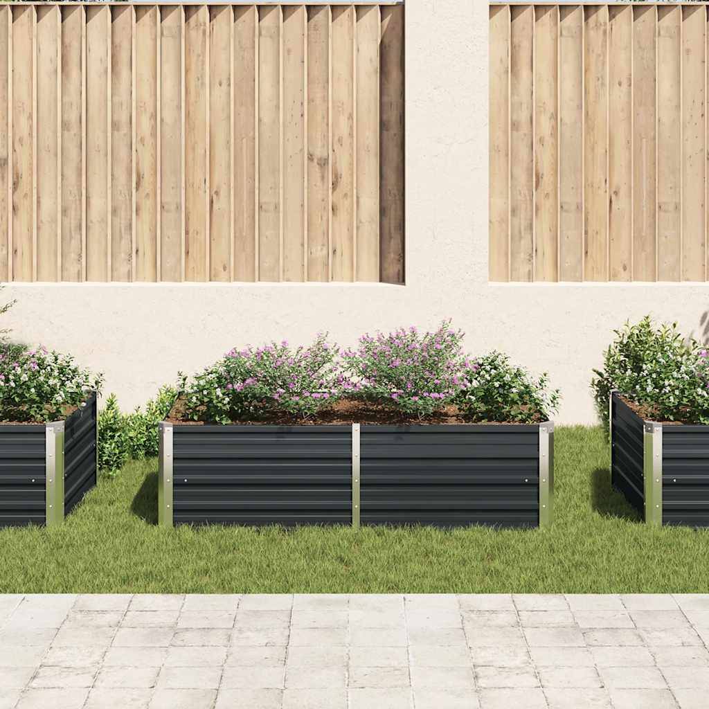 Jardinière Acier galvanisé Anthracite 160 x 80 x 45 cm - PANGIVO - Image 3