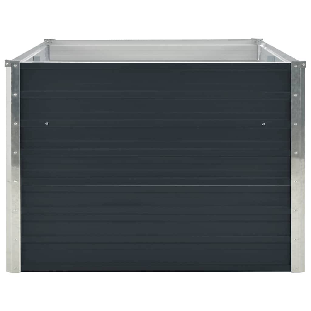 Jardinière Acier galvanisé Anthracite 160 x 80 x 45 cm - PANGIVO - Image 4